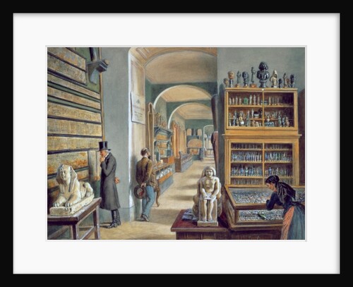 The second room of Egyptian antiquities in the Ambraser Gallery of the Lower Belvedere, 1879 by Carl Goebel