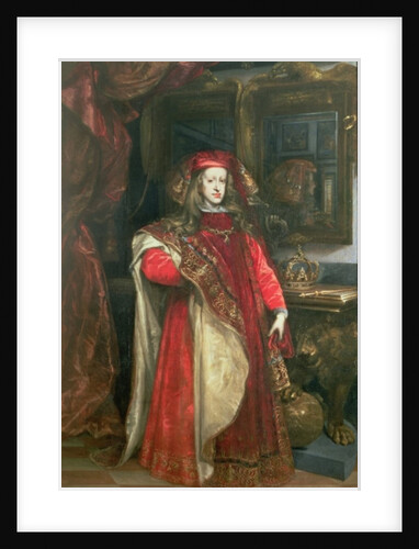 King Charles II of Spain wearing the robes of the Order of the Golden Fleece by Don Juan Carreno de Miranda