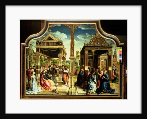 St. Thomas and St. Matthew Altarpiece, centre panel of triptych depicting scenes from the lifes of the two saints including St. Thomas's martyrdom, c.1515 by Bernard van Orley