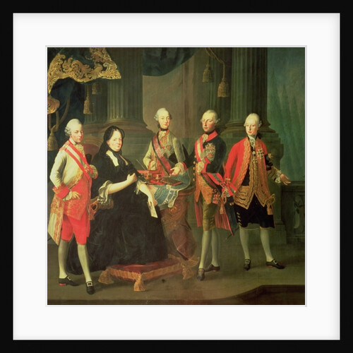 Empress Maria Theresa of Austria with four of her sons; Joseph, Ferdinand, Leopold and Maximilian by Louis Joseph Maurice