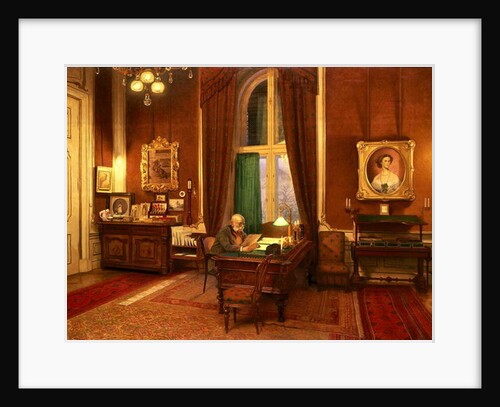 Emperor Franz Joseph I of Austria in his study at Schloss Schonbrunn by Franz von Matsch