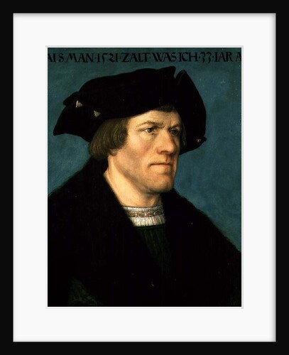 Portrait of a clean-shaven man, 1521 by Hans or Johan Maler