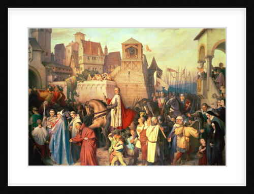 Duke Leopold the Glorious enters Vienna on his return from the Crusades by Josef Mathias Trenkwald