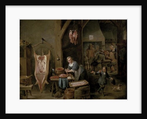 Sausage-making, 1651 by David the Younger Teniers