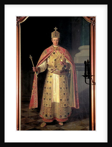 Francis II, Holy Roman Emperor, wearing the Imperial insignia by Ludwig or Louis Streitenfeld