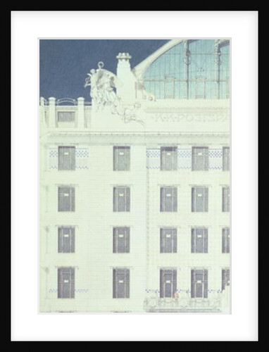 Post Office Savings Bank, Vienna, design showing detail of the facade, c.1904-06 by Otto Wagner