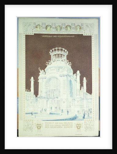 Academy of Fine Arts, Vienna, design for the Hall of Honour by Otto Wagner