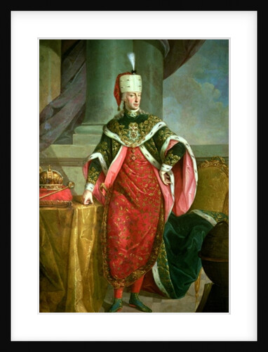 Emperor Francis I Holy Roman Emperor, wearing the official robes of the Order of St. Stephan by Austrian School
