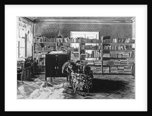 The Study of Johannes Brahms German composer and conductor by Anonymous