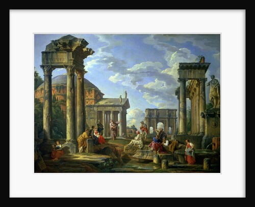 Roman Ruins with a Prophet, 1751 by Giovanni Paolo Pannini or Panini