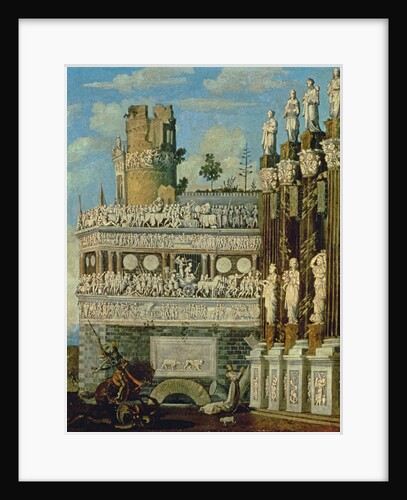 Fantastical Architecture with St. George and the Dragon, 1622 by Francois de Nome