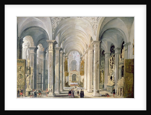 Interior of a Church by Francois de (1593-1644) Nome