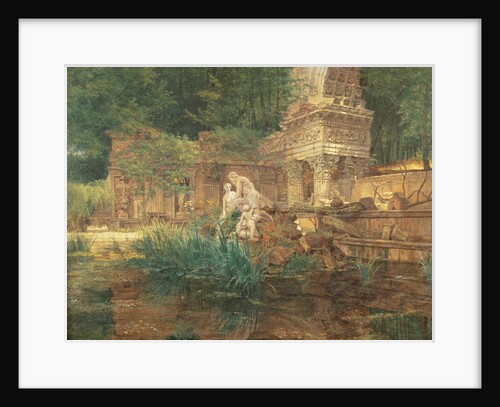 The Roman Ruins in the Gardens of Schonbrunn Palace by Ferdinand Georg Waldmuller