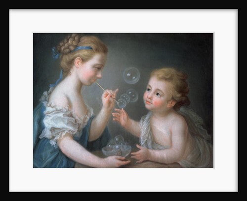 Children blowing bubbles by Jean-Etienne Liotard