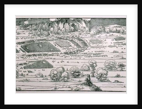 Demonstration of defensive measure to protect a city against a besieging army by Albrecht Dürer or Duerer