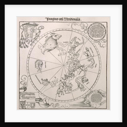 Map of the Southern Sky, with representations of constellations by Albrecht Dürer or Duerer