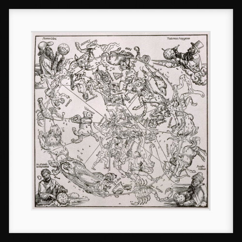 Map of the Northern Sky with representations of the constellations, c.1515 by Albrecht Dürer or Duerer