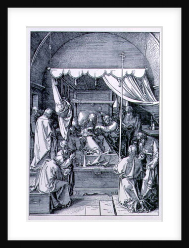The Death of the Virgin from the 'Life of the Virgin' series, engraved 1510, pub. 1511 by Albrecht Dürer or Duerer