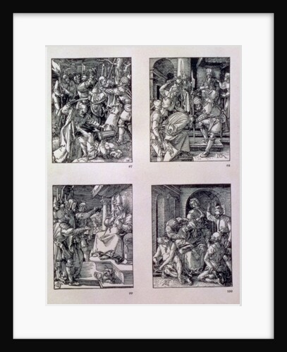The Betrayal of Christ; Christ before Annas; Christ before Caiaphas; the Mocking of Christ by Albrecht Dürer or Duerer