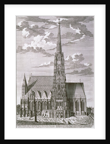 View of St. Stephan's Cathedral, Vienna engraved by George-Daniel Heumann by Salomon Kleiner