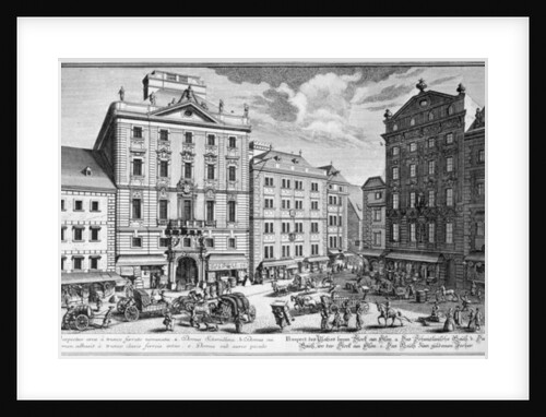 View of Stock-im-Eisen-Platz, Vienna engraved by Karl Remshard by Salomon Kleiner