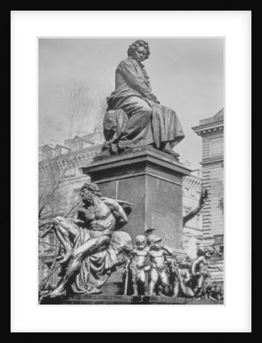 Monument to Ludwig van Beethoven, the composer seated on a pedestal above figures alluding to the Ninth Symphony, by Kaspar Ritter von Zumbusch, 1880 by Austrian School