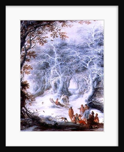 Winter Landscape with a Gypsy Encampment by Gysbrecht Lytens or Leytens