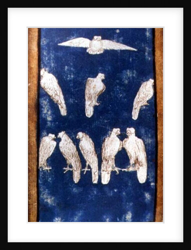 Birds of Prey in flight and on perches, one of a set of playing cards depicting scenes of courtly hawking, Upper Rhein Area, c.1440-45 by Konrad Witz