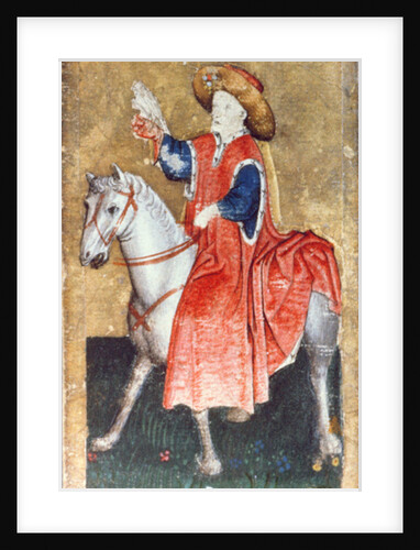 A mounted falconer by Konrad Witz