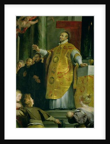 The Vision of St. Ignatius of Loyola detail of the saint, 1617-18 by Peter Paul Rubens