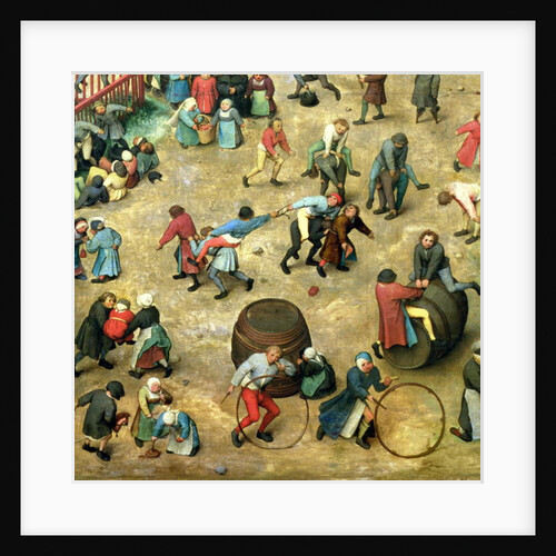 Children's Games: detail of bottom section showing various games, 1560 by Pieter the Elder Bruegel