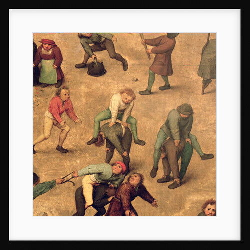 Children's Games: detail of children playing leap-frog, 1560 by Pieter the Elder Bruegel