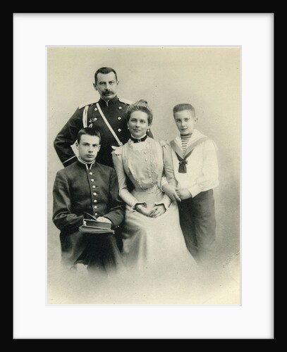 Family portrait of Princess Zenaida Yusupova, Count Felix Sumarokov-Elston and sons Nikolai and Felix by Russian Photographer