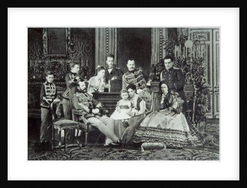 Family Portrait of Emperor Alexander II by Russian Photographer