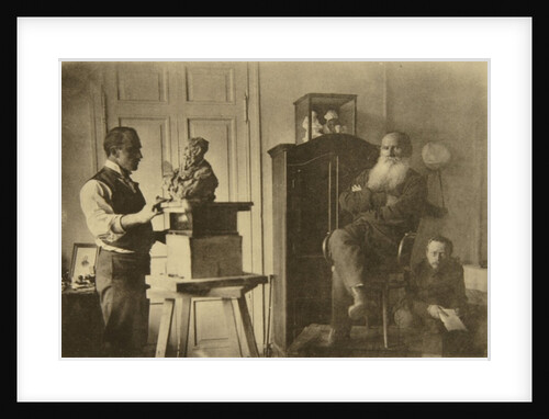 Leo Tolstoy and the sculptor Prince Paolo Troubetzkoy by Sophia Andreevna Tolstaya