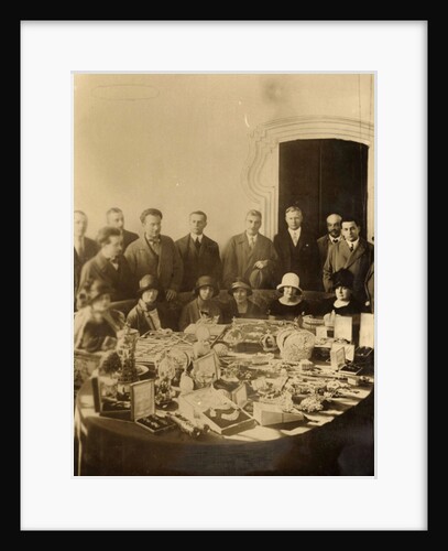 Russian Crown Jewels being prepared for sale to foreign countries, 1925 by Russian Photographer