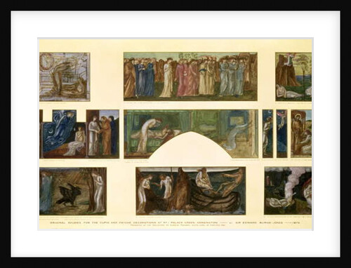 Designs for the 'Cupid and Psyche' Decorations at No.1 Palace Green, Kensington, 1872 by Edward Coley Burne-Jones