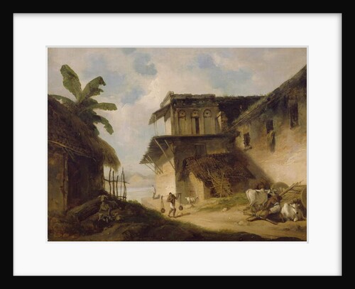 Bengal Village Scene, 1819-1821 by George Chinnery