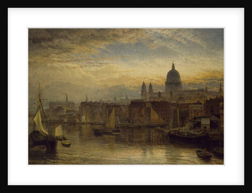 St. Paul's from the River Thames, 1877 by Henry Dawson