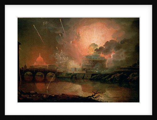 Firework Display at the Castel Sant Angelo, 1774-1778 by Joseph Wright of Derby