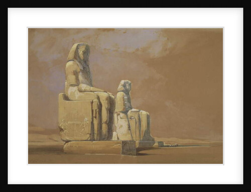Colossi, Thebes, 1838 by David Roberts