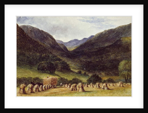 Harvest Time, Llyn Crafnant, North Wales, 1869 by George Wallis