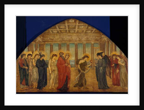 Cupid and Psyche - Palace Green Murals - Psyche entering the Portals of Olympus, 1881 by Edward Coley Burne-Jones