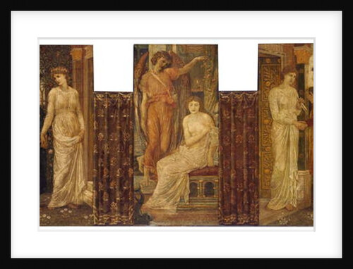 Cupid and Psyche - Palace Green Murals - Psyche's Sisters visit her at Cupid's House, 1881 by Edward Coley Burne-Jones