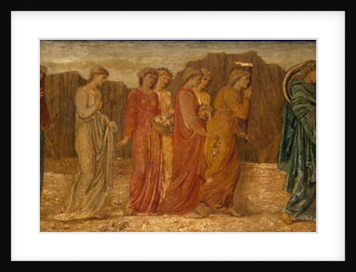 Cupid and Psyche - Palace Green Murals - The King and other Mourners abandon Psyche to the Monster, 1881 by Edward Coley Burne-Jones
