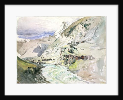 An Alpine Valley: The Matterhorn in the Distance by John Ruskin