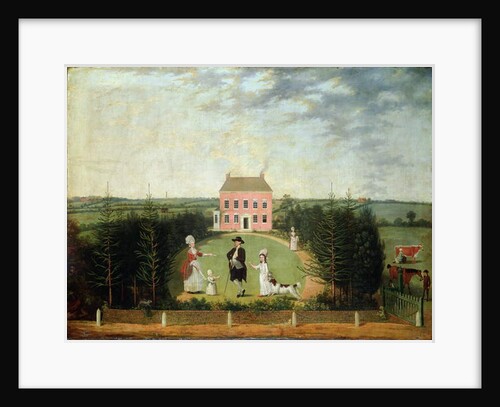 Conversation Piece before House on Monument Lane, Edgbaston, 1770-1820 by W. Williams