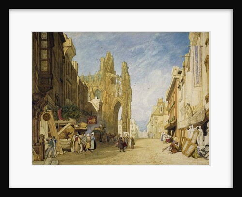 Street Scene at Alencon, Normandy, 1828 by John Sell Cotman