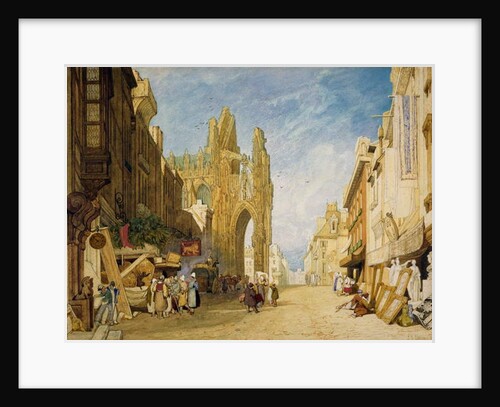 Street Scene at Alencon, Normandy, 1828 by John Sell Cotman
