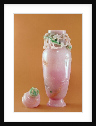 Jade Dragon Vase by School Burmese